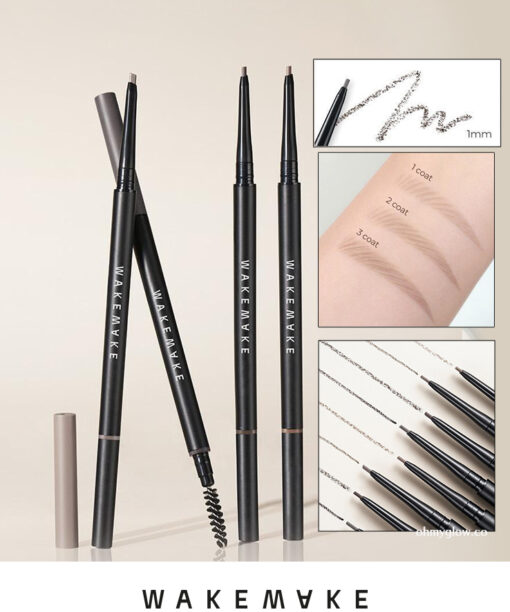 韓國 Wakemake Soft Drawing Silm Brow 1mm 精細斜角柔和根根分明眉筆 - 4色選擇