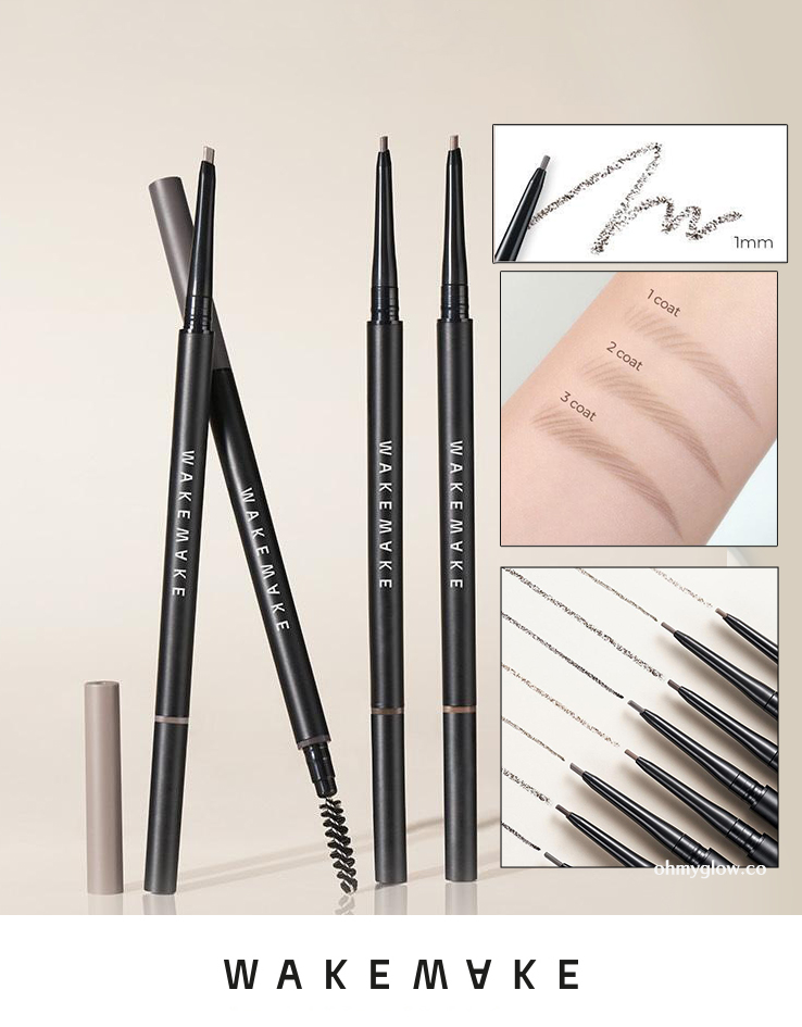 韓國 Wakemake Soft Drawing Silm Brow 1mm 精細斜角柔和根根分明眉筆 - 4色選擇