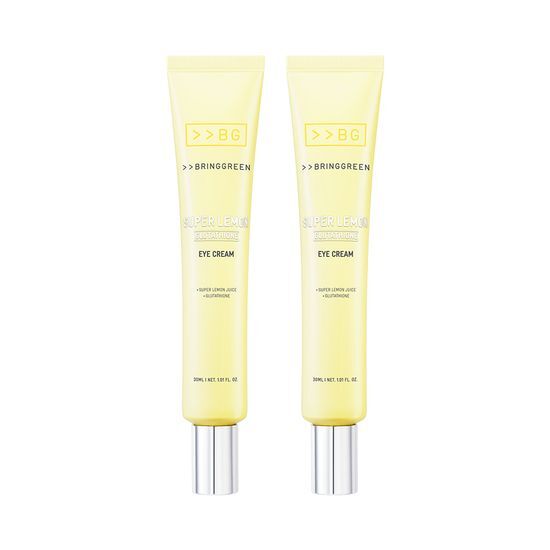 【1＋1優惠SET】韓國 Bring Green Super Lemon Glutathione Eye Cream Double Set 🍋高濃度超級檸檬穀胱甘肽美白抗氧亮眼霜 - 30ml × 2
