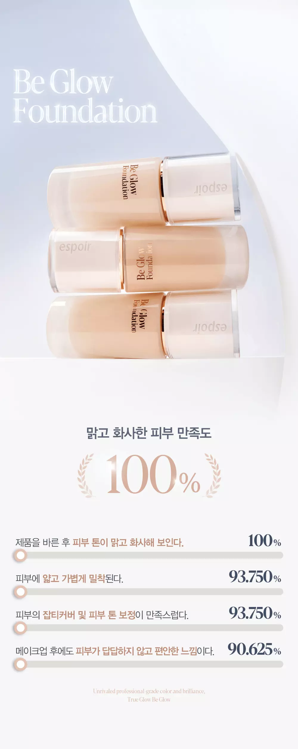 25年新版~韓國 espoir Be glow Foundation SPF27 PA++ 24小時水潤保濕光彩粉底液- 多色調選擇
