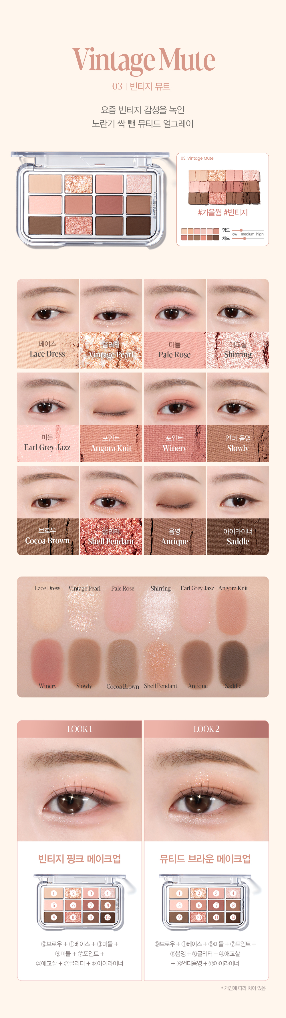 新色入!【限量set 🎁送雙頭眼影眉掃】hardcore綜合盤~一盤搞掂眉,眼,修容!韓國 espoir Eye Core Palette 多用途12色妝容眼影盤 - 7色調選擇