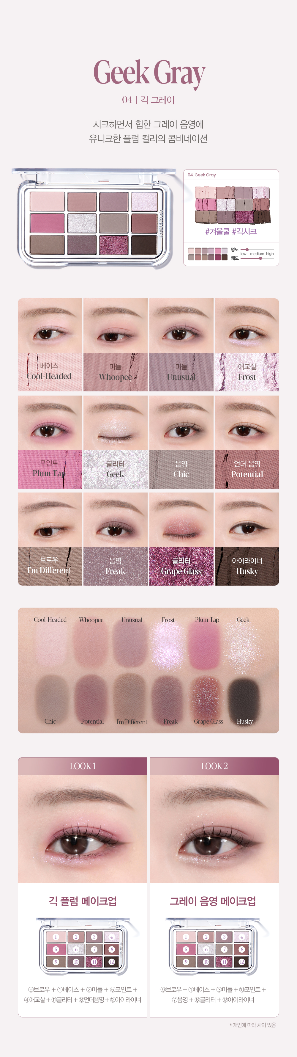 新色入!【限量set 🎁送雙頭眼影眉掃】hardcore綜合盤~一盤搞掂眉,眼,修容!韓國 espoir Eye Core Palette 多用途12色妝容眼影盤 - 7色調選擇