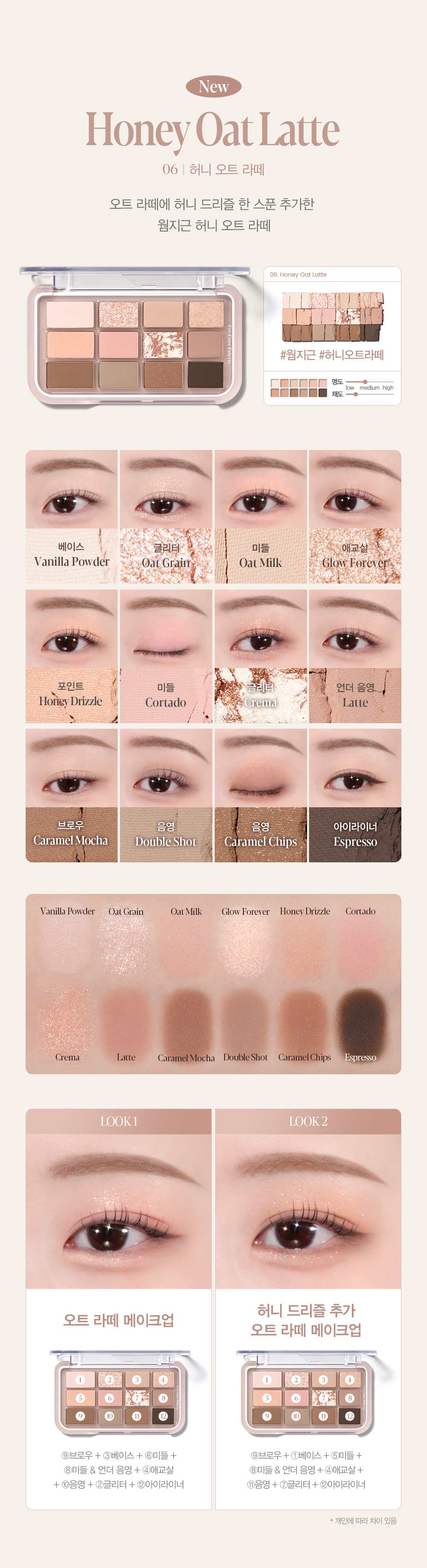 新色入!【限量set 🎁送雙頭眼影眉掃】hardcore綜合盤~一盤搞掂眉,眼,修容!韓國 espoir Eye Core Palette 多用途12色妝容眼影盤 - 7色調選擇