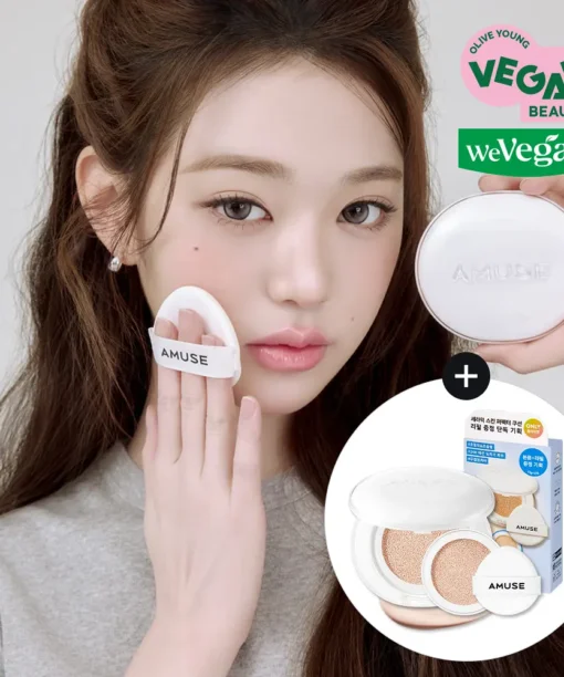 【新增Refill Set 】GlowPick🏆 天生無瑕陶瓷肌🥚~韓國 Amuse Ceramic Skin Perfector Cushion 完美陶瓷肌純素氣墊粉底 SPF40 PA++ - 5色選擇
