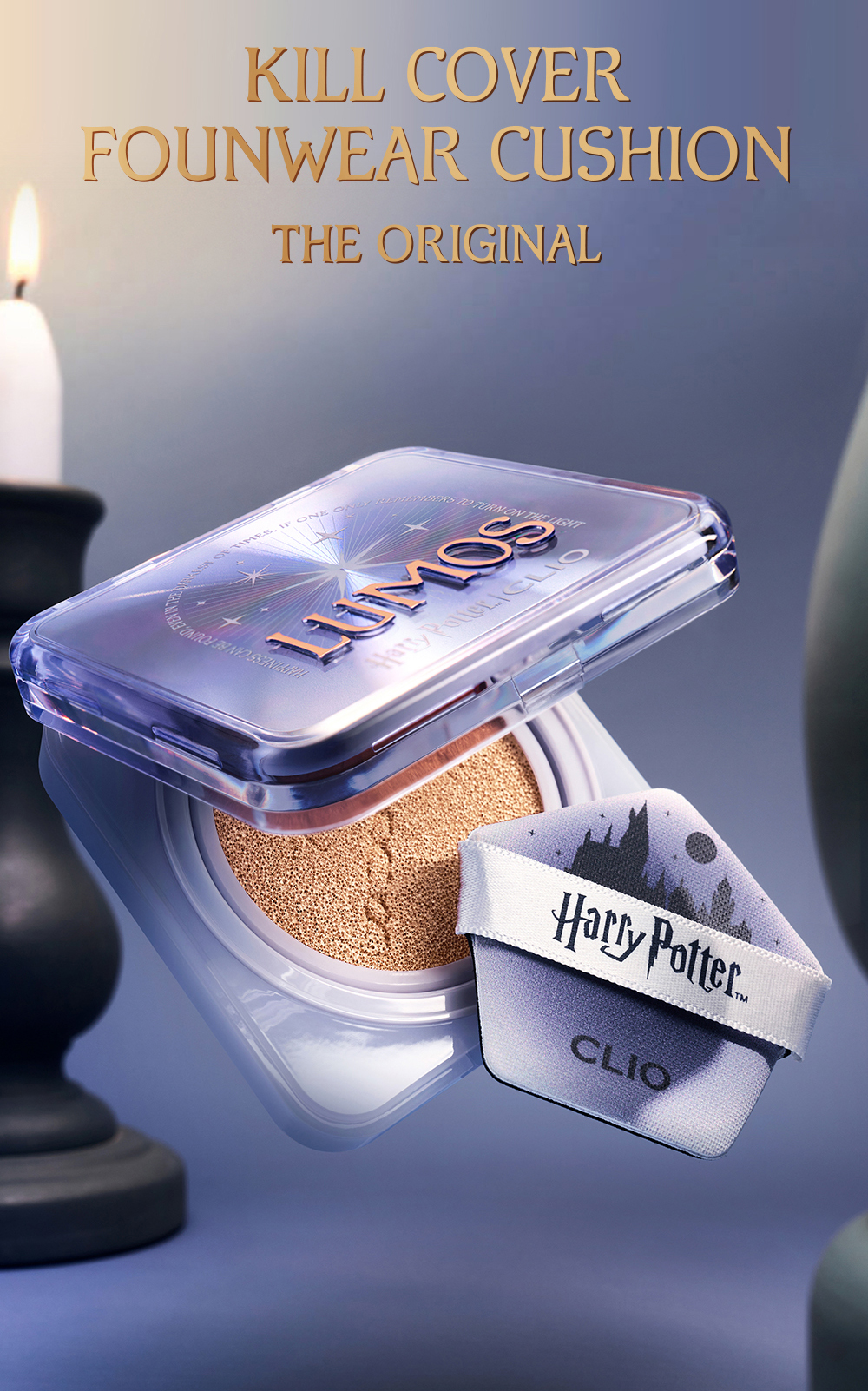 【Harry Potter哈利波特限量聯乘】Olive Young 熱賣🏆韓國 CLIO Kill Cover Founwear Cushion The Original 白月光盒皇牌極緻長效無瑕氣墊粉底連補充裝 – 5色選擇