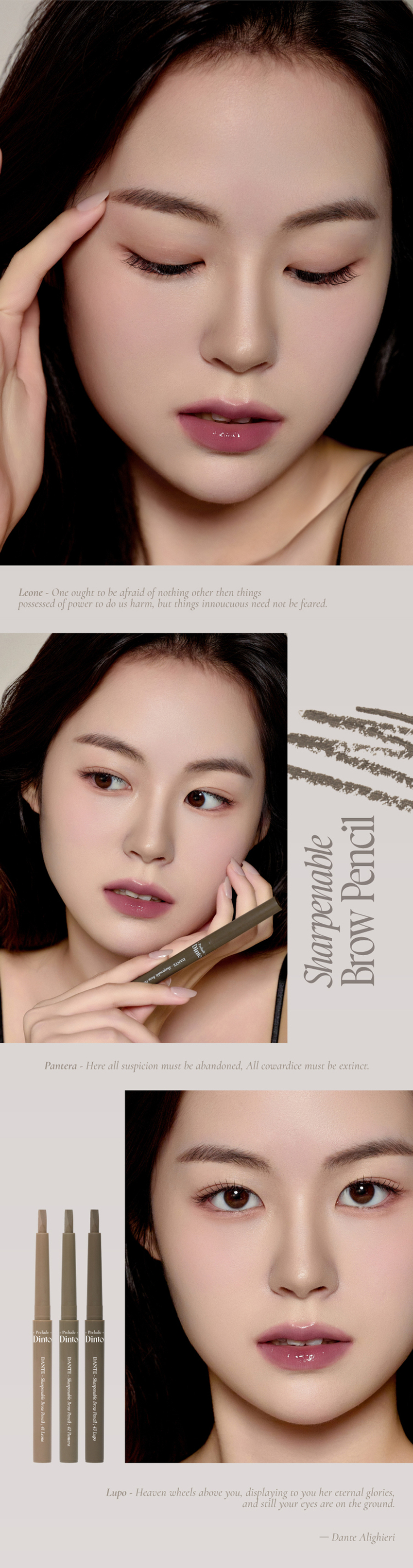 韓國平價彩妝 Prelude Dinto Dante Sharpenable Brow Pencil 自然持久可削式自動硬筆眉筆(#01-03) - 3色選擇