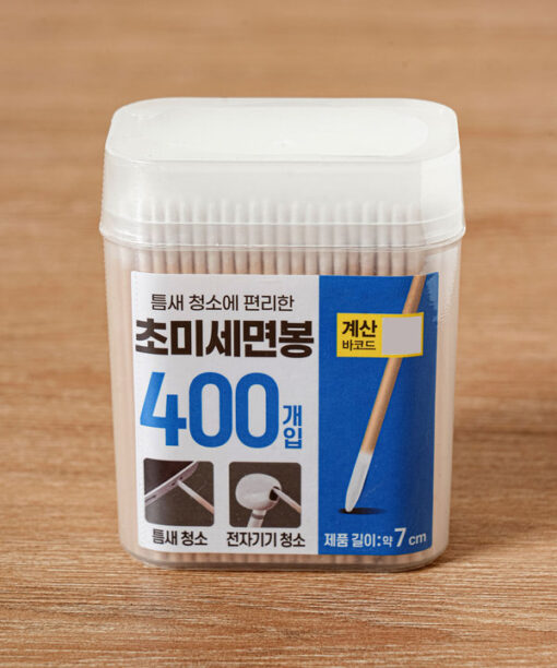 韓國Daiso Pointed Wooden Swab 精細棉花棒 - 400支裝