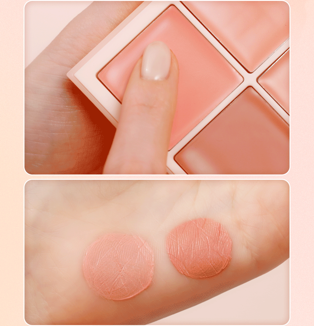 果汁光澤奶油胭脂膏盤~韓國Dasique #🥛Milky Fruit🍊系列 Blending Mood Cheek 果汁牛奶4色胭脂盤 (#18-19) - 2色選擇