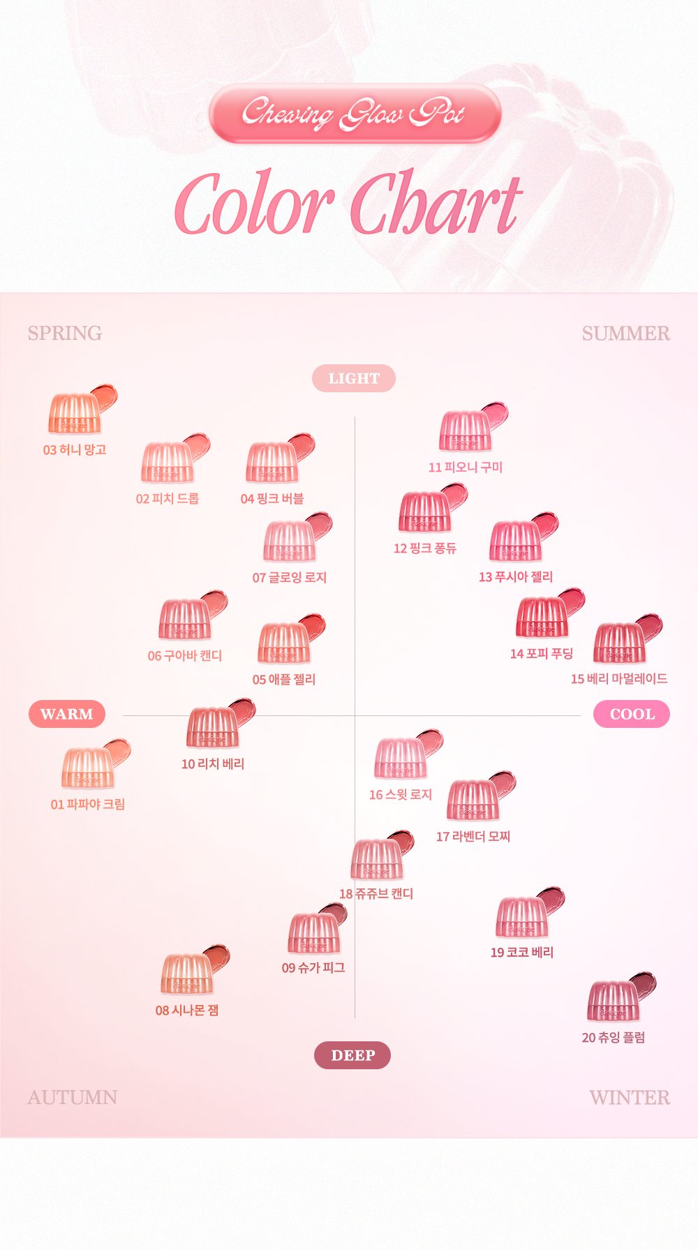 內附唇掃~韓國 Dasique Chewing Glow Pot 🍮布丁水亮唇霜(#01-20) - 20色選擇