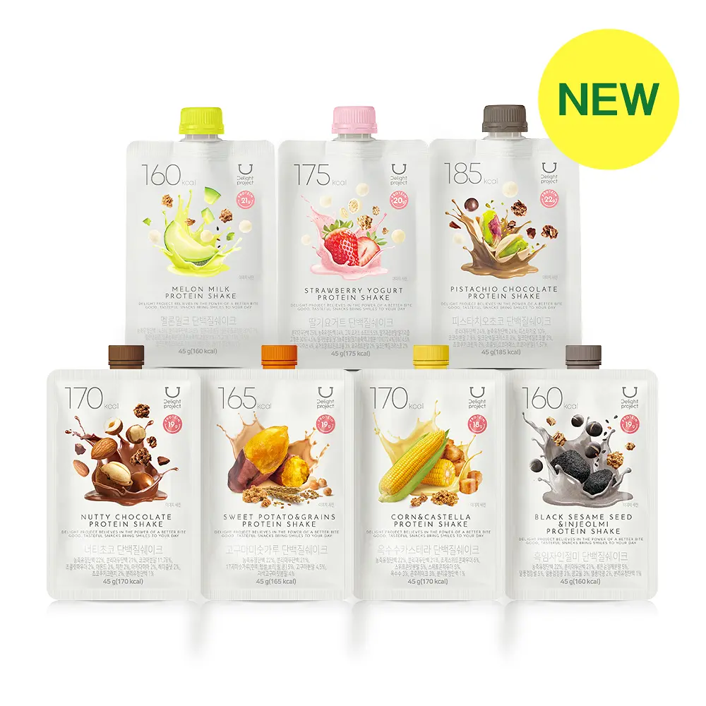 新口味!🏆韓國 OY 熱賣!Delight Project Protein Shake 高蛋白低卡飲品奶昔搖飲代餐 (7包裝/散包) - (朱古力堅果/粟米蛋糕/甜薯穀物/黑芝麻/士多啤梨乳酪/蜜瓜奶/開心果朱古力) 7款味道選擇 新口味!🏆韓國 OY 熱賣!Delight Project Protein Shake 高蛋白低卡飲品奶昔搖飲代餐 (7包裝/散包) - (朱古力堅果/粟米蛋糕/甜薯穀物/黑芝麻/士多啤梨乳酪/蜜瓜奶/開心果朱古力) 7款味道選擇
