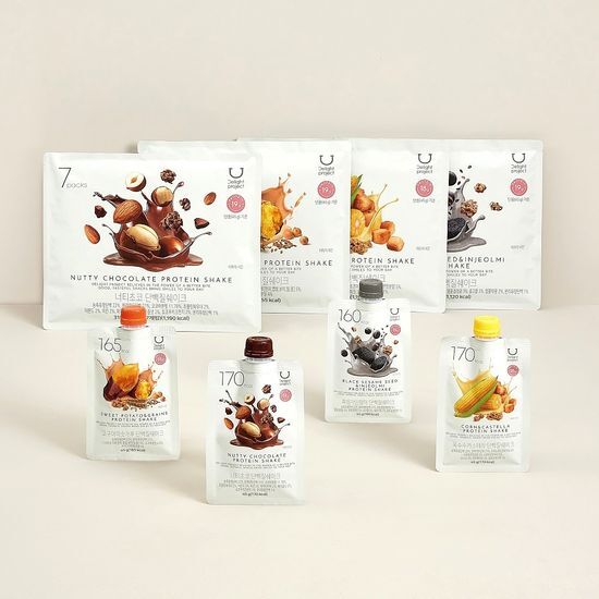 韓國 Delight Project Protein Shake 高蛋白低卡飲品奶昔搖飲代餐 (7包裝/散包) - (朱古力堅果/粟米蛋糕/甜薯穀物/黑芝麻) 4款味道選擇
