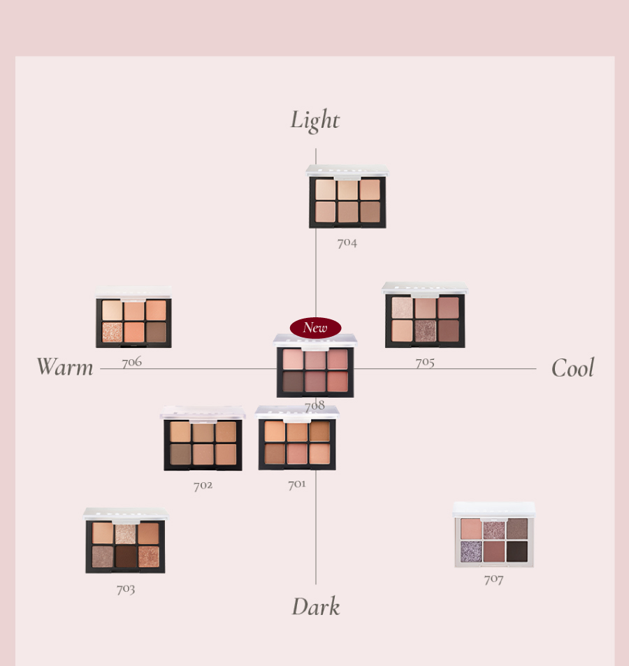 韓國 Dinto #Madame Butterfly Colleciton蝴蝶夫人系列 Blur Finish Shadow 6色全霧面眼影盤