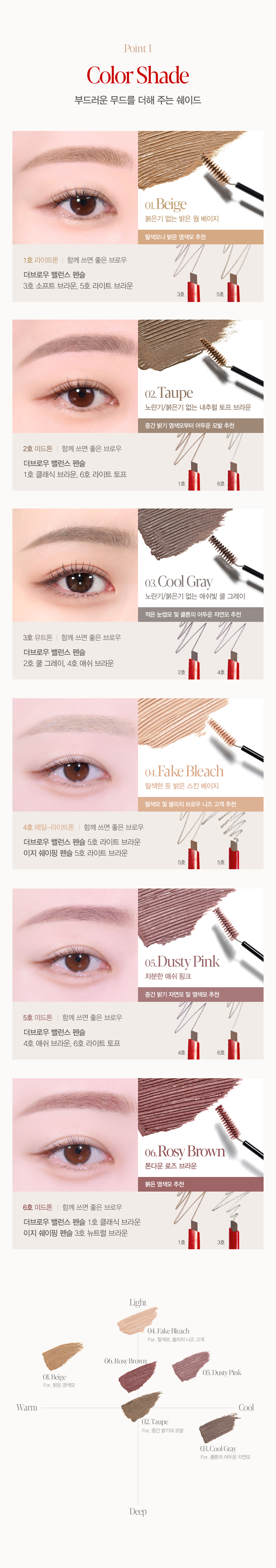 新色入!GlowPick🏆!韓國 Espoir The Brow Color Fixing Cara 防水染眉膏(#01-06) - 6色選擇