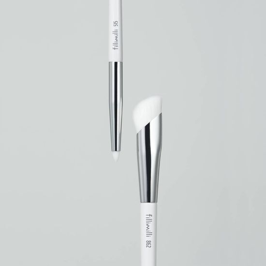 韓國 FilliMilli Detailed Contour Brush Duo 細節面部輪廓掃具套裝(#515 尖細筆型修容 +#862 修容掃 + 送雙面雙料修容手指粉撲)