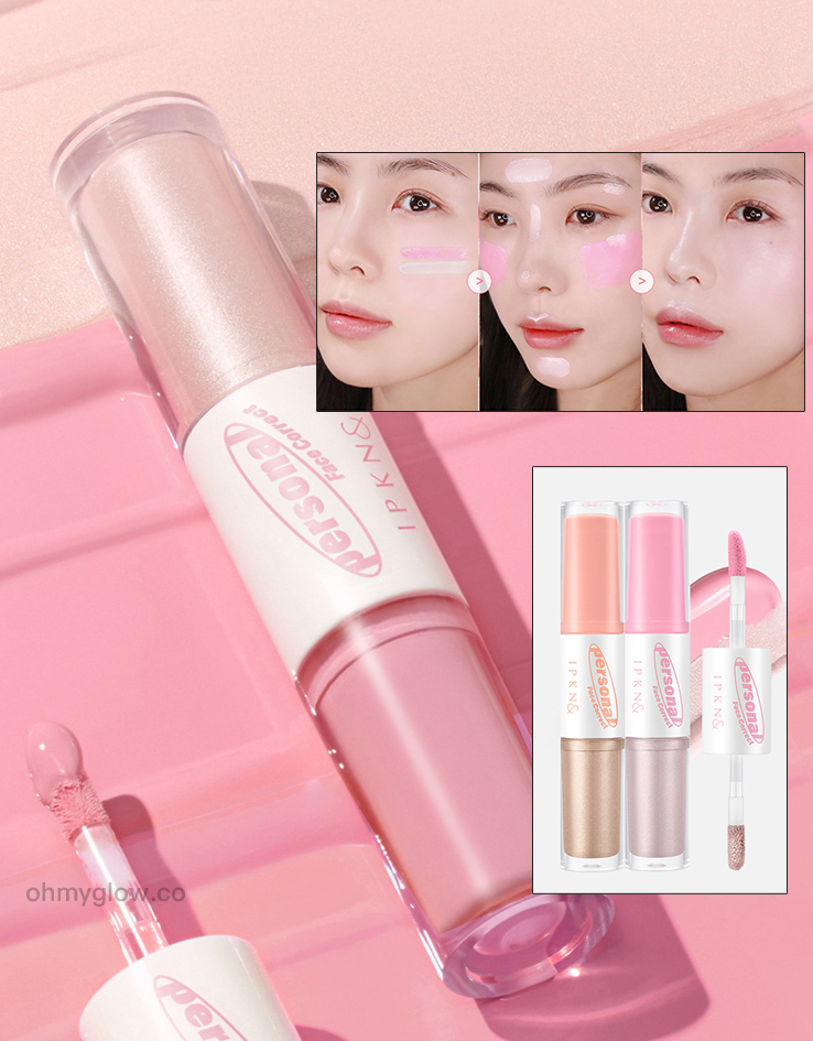 韓國 IPKN Personal Tone Cheek Lighter Duo 個人色彩胭脂液X高光液2合1- 冷暖2色調選擇