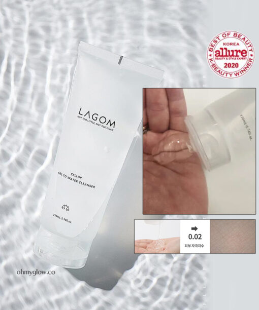 早上潔面 乾敏肌友好～韓國 LAGOM Cellup Gel To Water Cleanser 超溫和水潤啫喱-水潔面 - 170ml