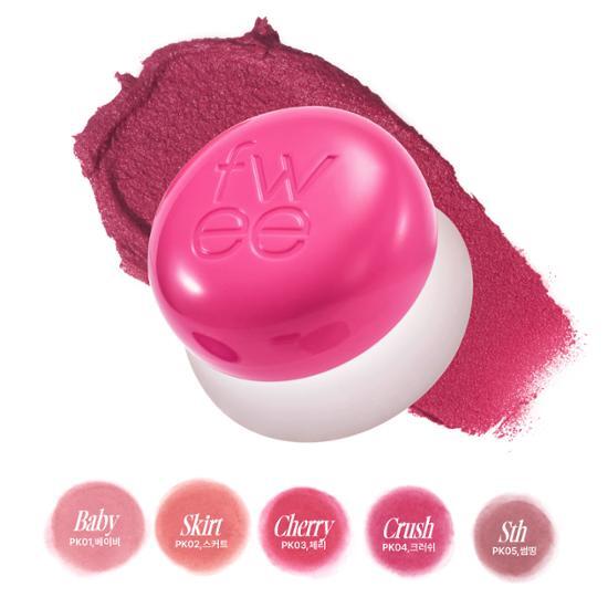 韓國 FWEE Lip & Cheek Blurry Pudding Pot 唇頰兩用霧面布丁霧泥唇霜 - 35色選擇