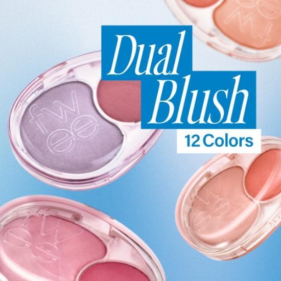韓國 FWEE Mellow Dual Blush 軟糯果凍持久雙色胭脂盤 - 12色選擇