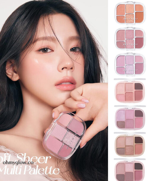 胭脂X眼影X高光 3 In 1! 韓國 WakeMake Soft Sheer Multi Palette 6色多用途綜合盤 - 3色調選擇