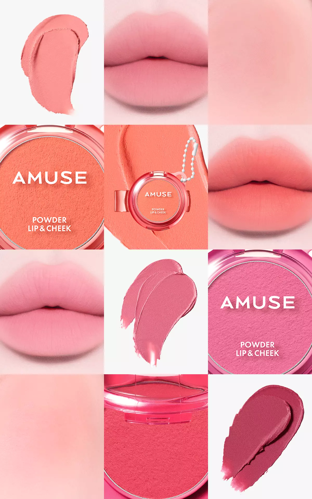 韓國 AMUSE X 員瑛 Powder Lip & Cheek 多用途便攜輕盈絲絨霧面胭脂唇頰兩用膏 - 12色選擇