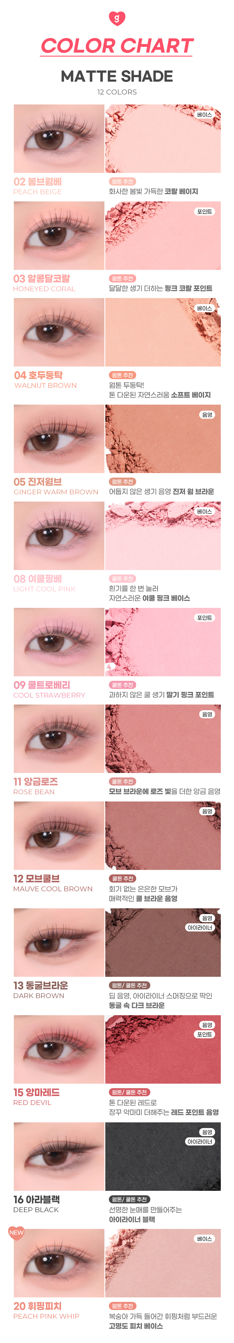 新色入#First Love Milk系列!自製個人化眼影盤~韓國 Colorgram Single Cube Eyeshadow 單色眼影(霧面/緞光/閃片色) #01-16 - 16色選擇