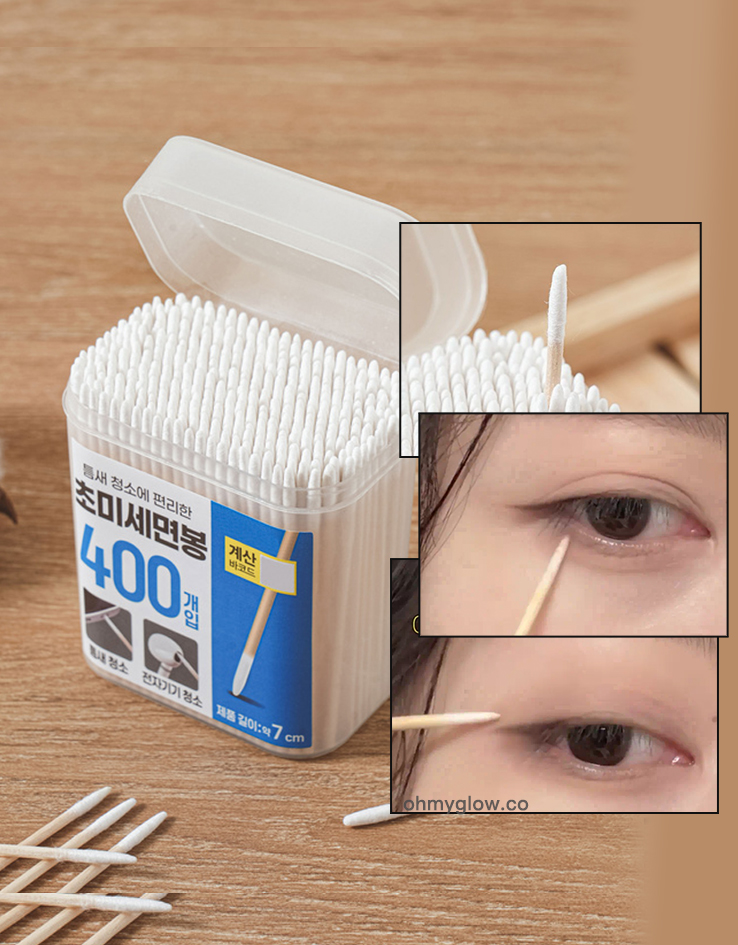 韓國Daiso Pointed Wooden Swab 精細棉花棒 - 400支裝
