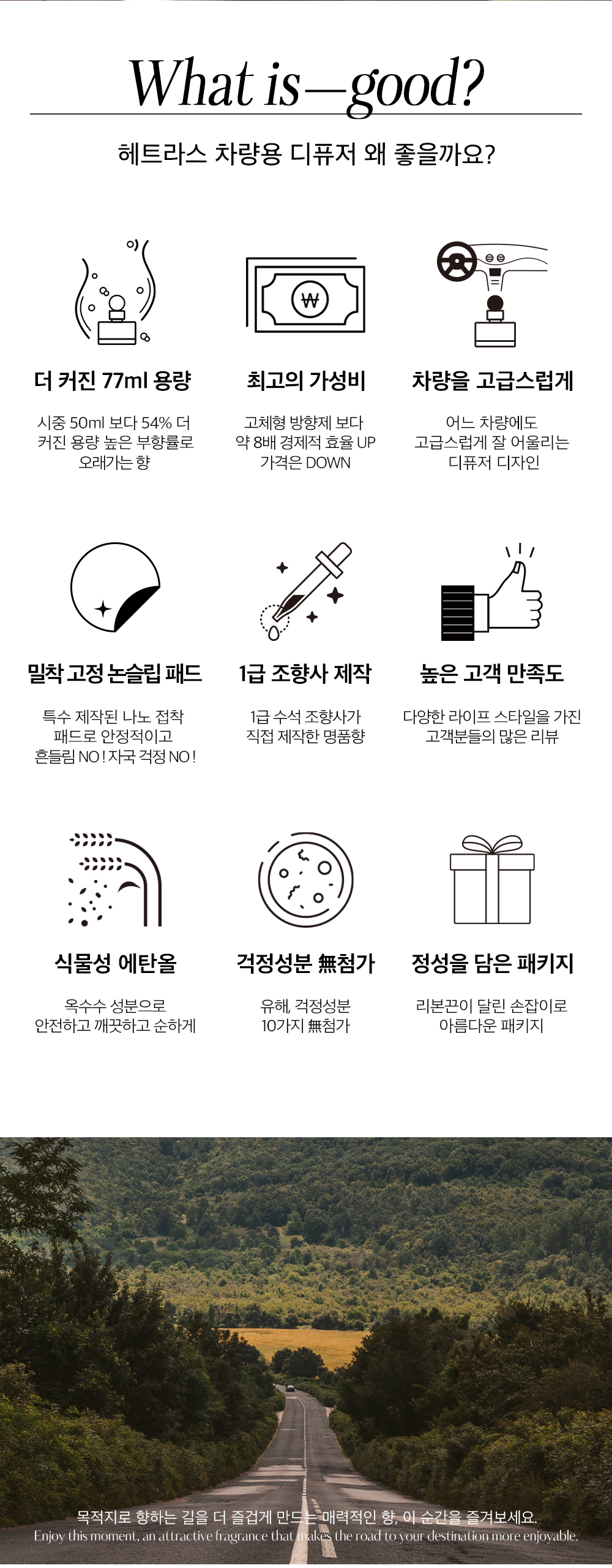 韓國hetras Premium Car Diffuser 2P Set 車用香薰擴香器 (一套2瓶77ml x 2) - 5款香味選擇