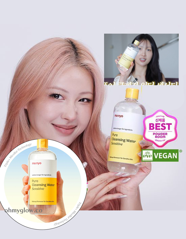 韓國 RISABAE美妝達人化妝師推介～manyo Pure Cleansing Water Sensitive 溫和天然純淨卸妝水 - 500ml