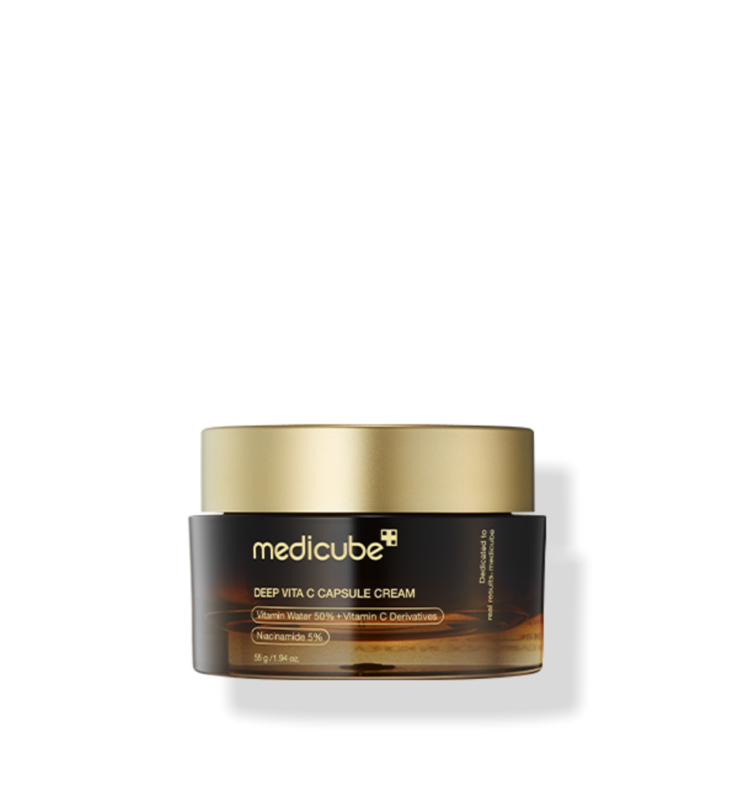 7天亮透白～韓國 medicube Deep Vita C Capsule Cream DEEP維C美白膠囊+保濕凝膠修復面霜 - 55ml