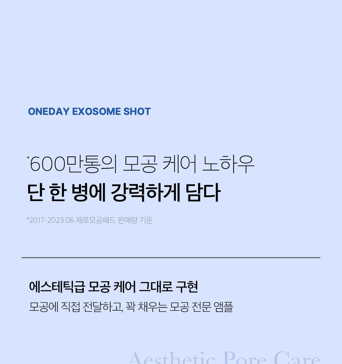 韓國 medicube One Day Exosome Shot Pore Ampoule 2000 ZERO微針全效毛孔安瓶 2,000ppm