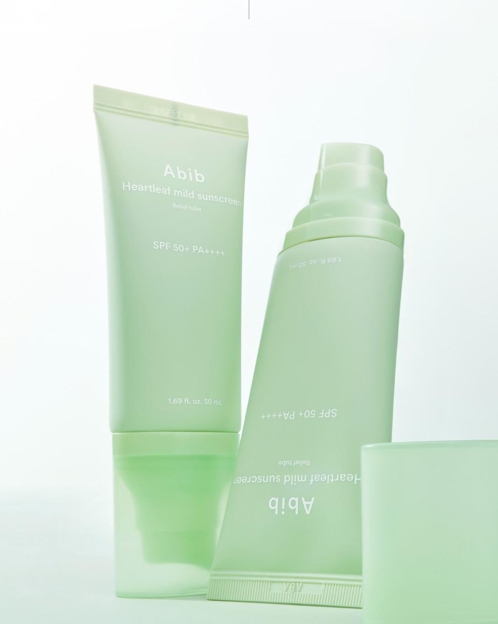 清爽低敏不泛白 抗熱刺激~韓國 ABIB Heartleaf Mild Suncreen Relief Tube SPF 50+ PA++++ 魚腥草溫和防曬 - 50ml