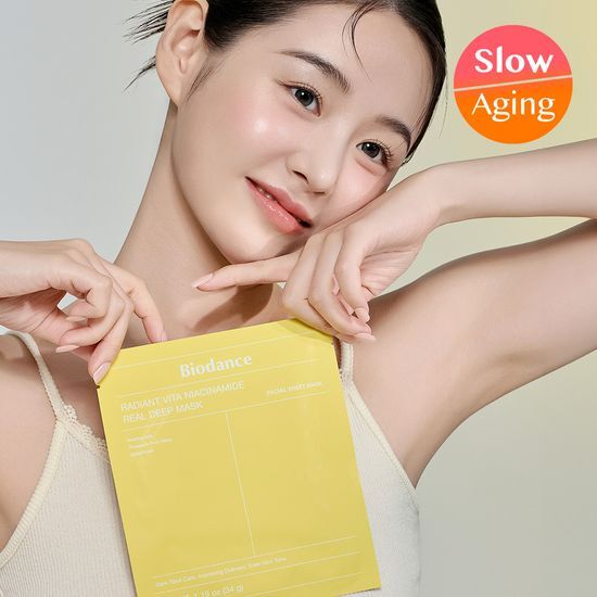 敷後變透明 韓國 Biodance Radiant Vita Niacinamide Real Deep Mask 光采穀胱甘肽維B美白提亮果凍面膜 1盒4片裝 - 2種選擇