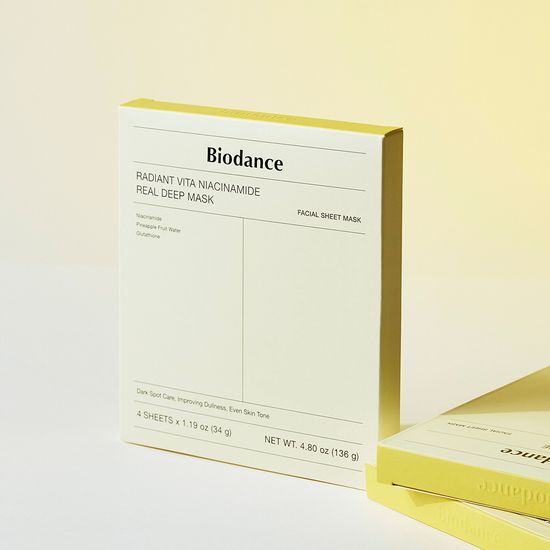 敷後變透明 韓國 Biodance Radiant Vita Niacinamide Real Deep Mask 光采穀胱甘肽維B美白提亮果凍面膜 1盒4片裝 - 2種選擇