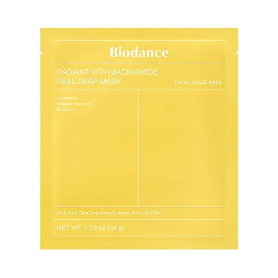 敷後變透明 韓國 Biodance Radiant Vita Niacinamide Real Deep Mask 光采穀胱甘肽維B美白提亮果凍面膜 1盒4片裝 - 2種選擇