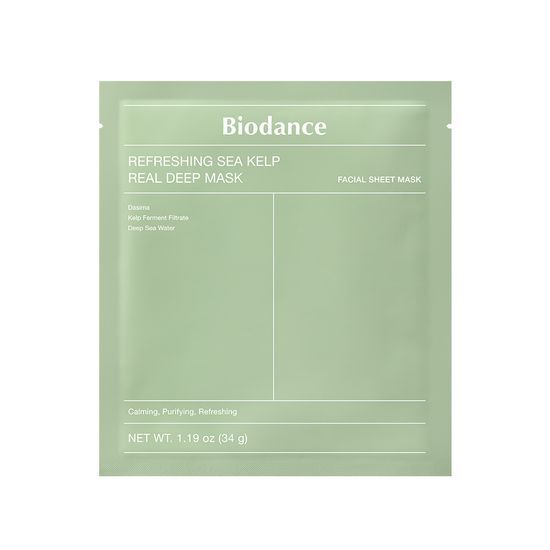敷後變透明 韓國 Biodance Refreshing Sea Kelp Real Deep Mask 清爽海藻深層滋養舒緩果凍面膜 1盒4片裝 – 2種選擇