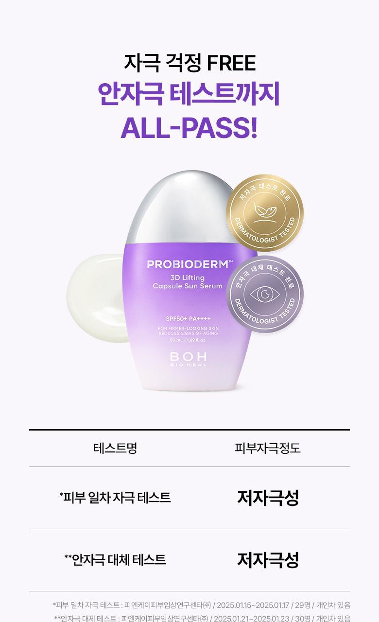 防曬同時抗老～韓國 Bioheal Boh Probioderm 3D Lifting Capsule Sun Serum 益生菌3D緊緻膠囊防曬精華 - 50ml