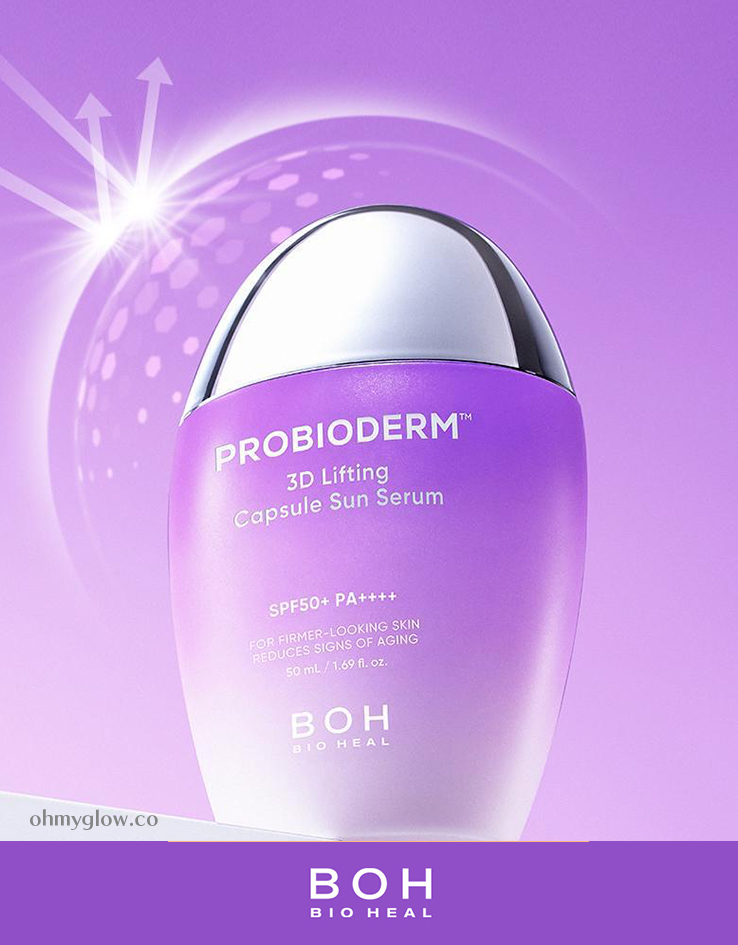 防曬同時抗老～韓國 Bioheal Boh Probioderm 3D Lifting Capsule Sun Serum 益生菌3D緊緻膠囊防曬精華 - 50ml