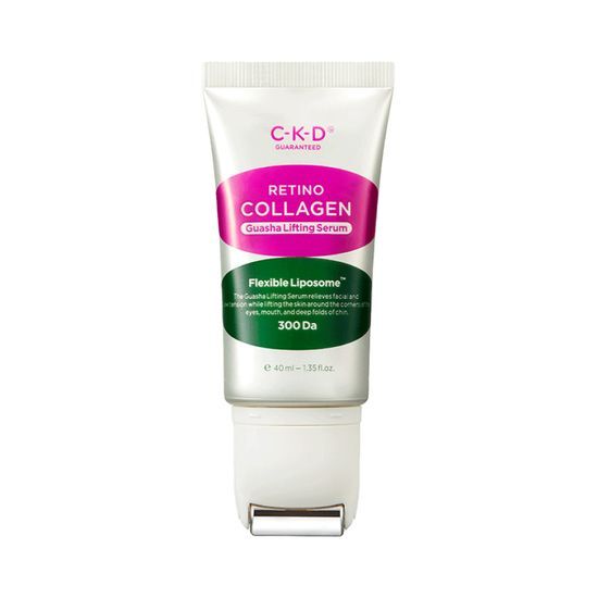 \1+1優惠套裝/ 法令紋刮痧精華～韓國 CKD Retino Collagen Small Molecule 300 Guasha Lifting Serum 維A視黃醇低分子膠原蛋白緊緻提拉刮痧精華連按摩滾輪 – 30ml x 2