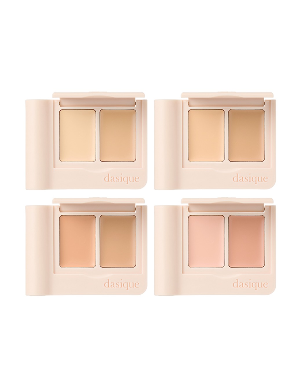 韓國 Dasique Pro Cover Dual Concealer Palette 雙色遮瑕調色盤內附遮瑕掃 - 4色調選擇