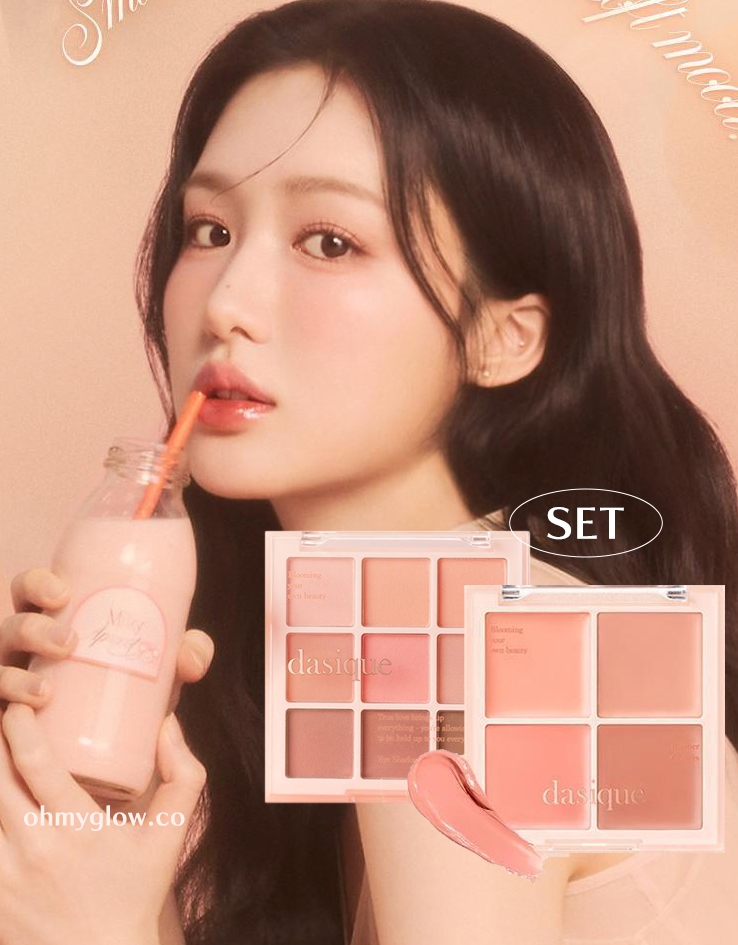 韓國 Dasique 🥛Milky Fruit🍊系列 Shadow Palette 果汁牛奶#32 Milky Apricot 眼影盤 + #18胭脂膏盤 優惠組合SET