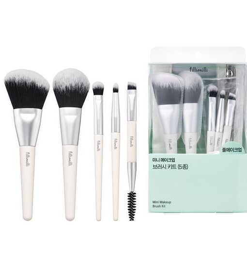 25年新升級＼高CP 💛長期熱賣／韓國 FilliMilli Mini Makeup Brush Set 迷你化妝掃5件組連收納袋套裝