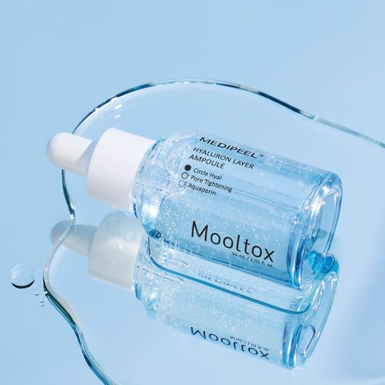 💦保濕收毛孔！韓國 Medi-Peel Hyaluronic Acid Layer Mooltox Ampoule 首創20層鎖水透明質酸保濕豐盈毛孔安瓶精華 - 30ML