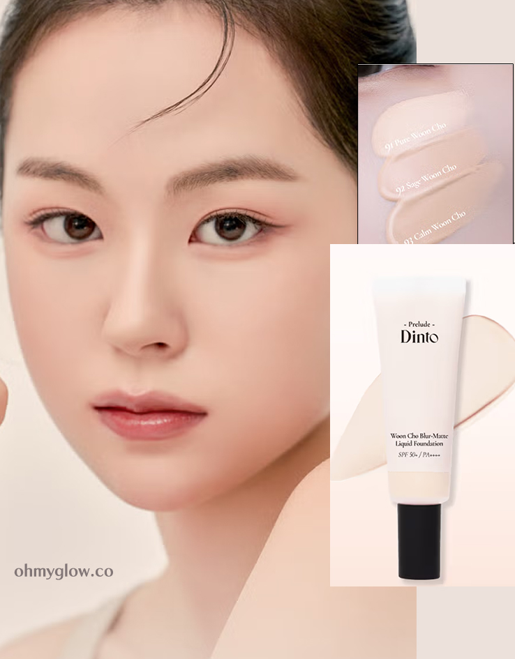韓國平價彩妝 Daiso X Prelude Dinto Blur Matte Liquid Foundation SPF50 PA++++ 自然柔焦霧感粉底液(#91-93) - 3色選擇