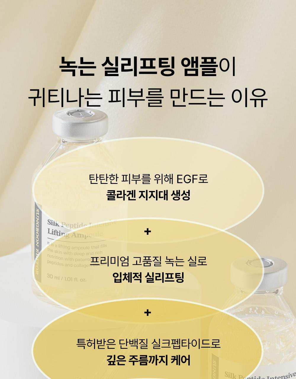 韓國Sungboon Editor Silk Peptide Intensive Lifting Ampoule 專業級絲蛋白多胜肽高濃縮密集拉提安瓶 - 35ml