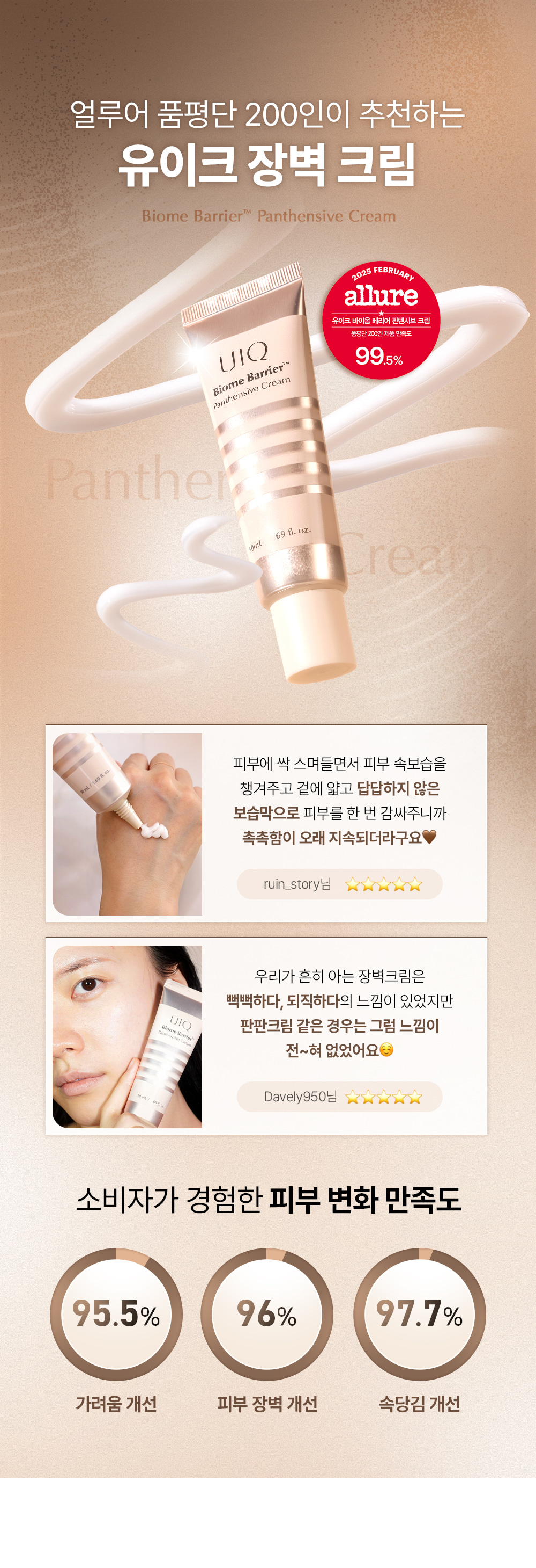 強化肌膚屏障 改善膚質~韓國 UIQ Biome Barrier Panthesive Cream 專利微生物群活性益生菌泛醇保濕面霜 - 50ml