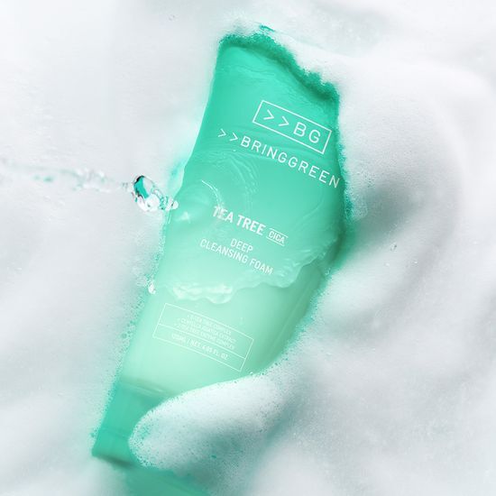 韓國 【1＋1優惠SET】Bring Green Tea Tree Cica Deep Cleansing Foam Double Set 茶樹積雪草深層潔淨泡泡洗面乳 - 120ml x 2