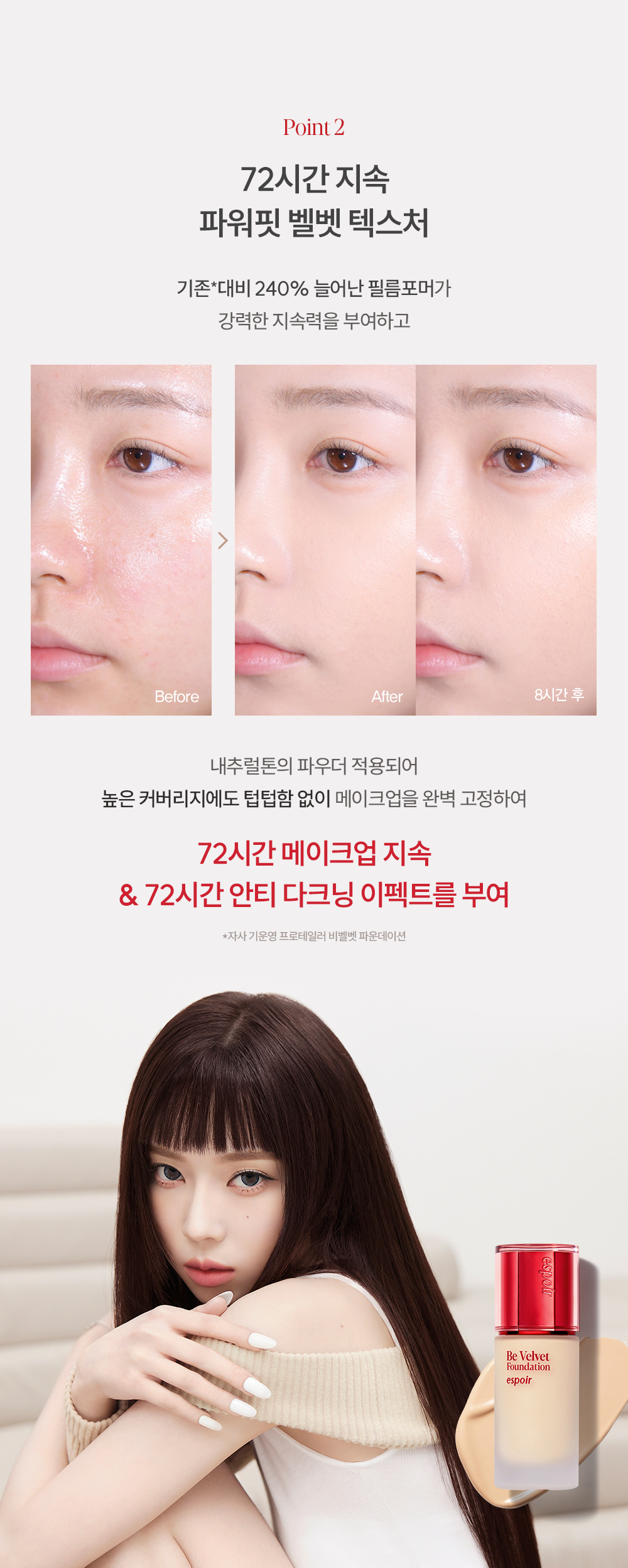 韓國 espoir 25年新版 Be Velvet Foundation SPF20 PA++ 隱沒毛孔72小時持久柔霧粉底液 - 10色選擇