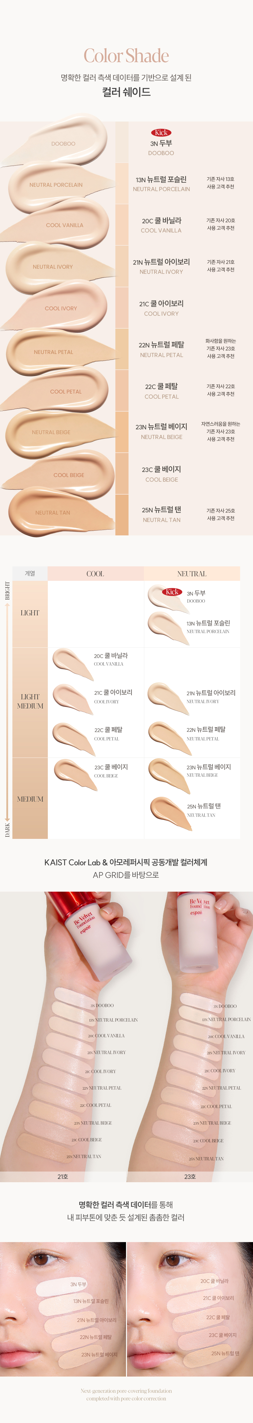 韓國 espoir 25年新版 Be Velvet Foundation SPF20 PA++ 隱沒毛孔72小時持久柔霧粉底液 - 10色選擇