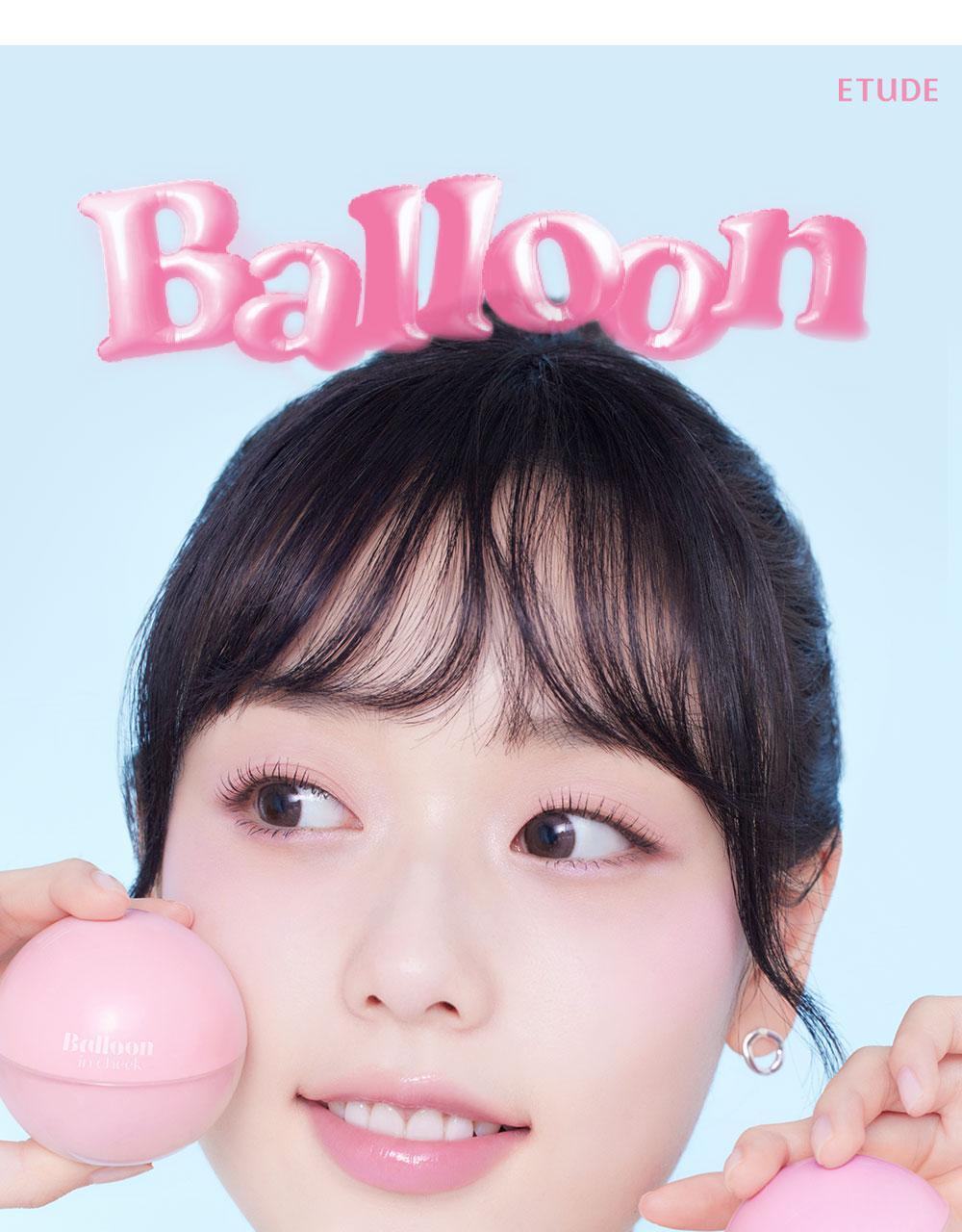 韓國 etude Balloon In Cheek 🎈氣球波波控油胭脂粉連粉撲 - 5色選擇