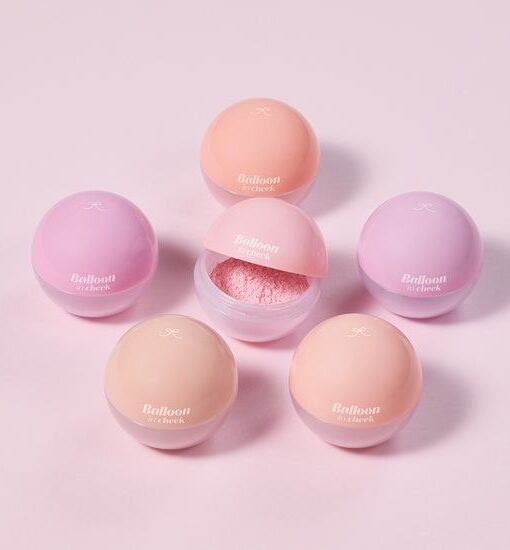 韓國 etude Balloon In Cheek 🎈氣球波波控油胭脂粉連粉撲 - 5色選擇